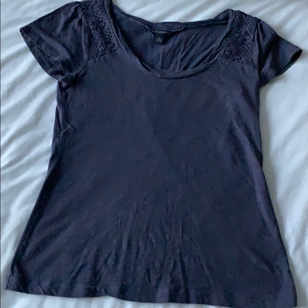 Banana Republic | Tee with Lace Shoulders